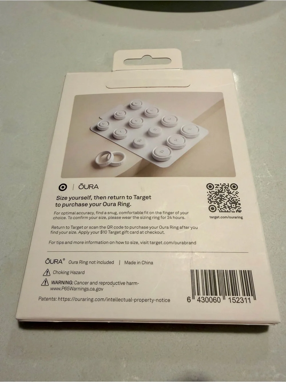 Oura 4 Ring Sizing Kit