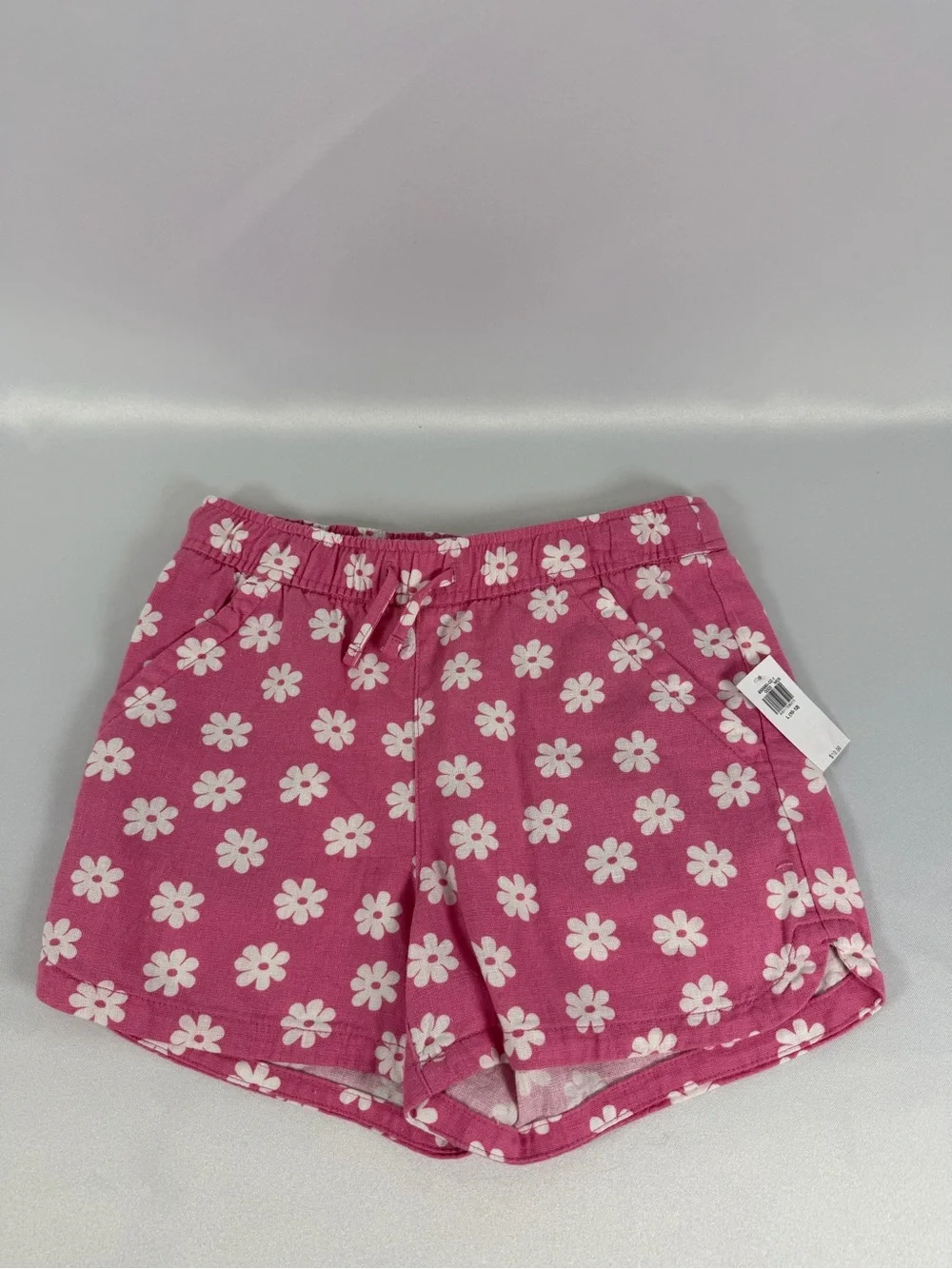 Old Navy Girls Pink Daisy‑Print Pull-On Shorts NWT | Size L
