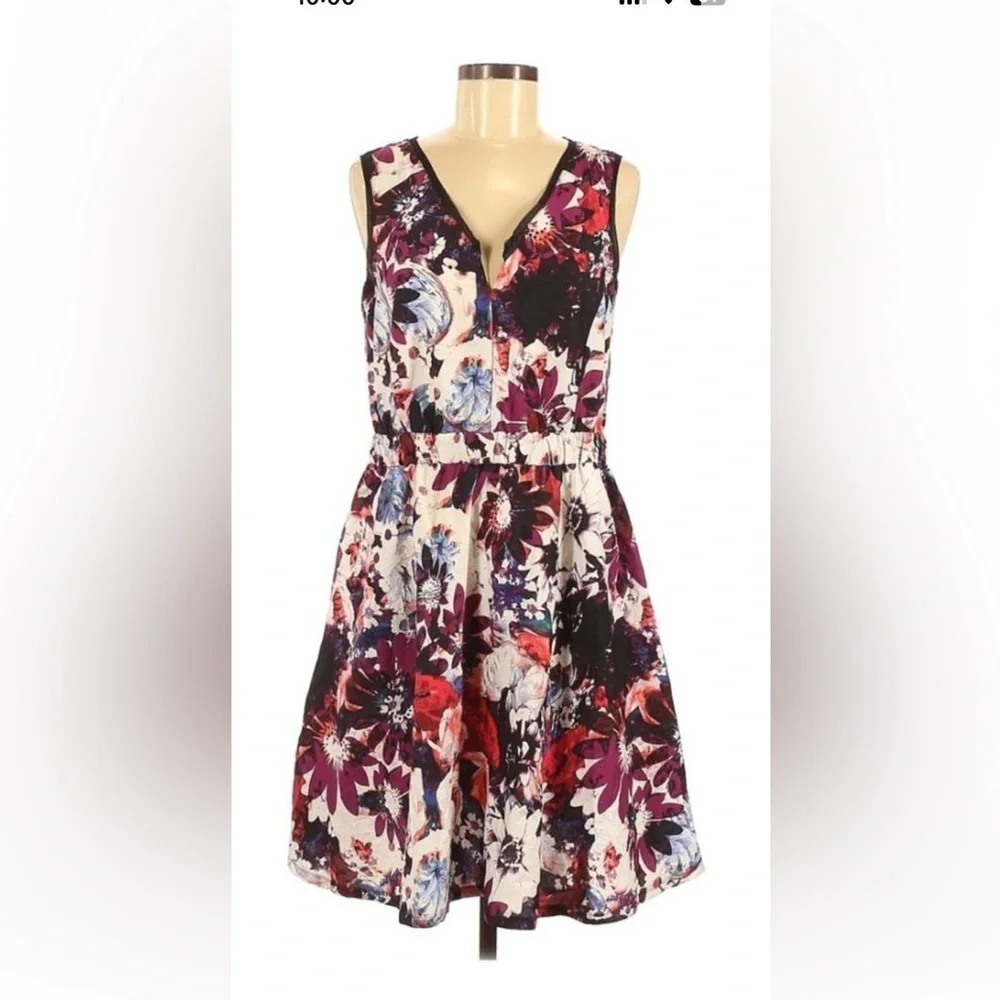 Simply Vera Vera Wang Red Sleeveless A-Line Dress