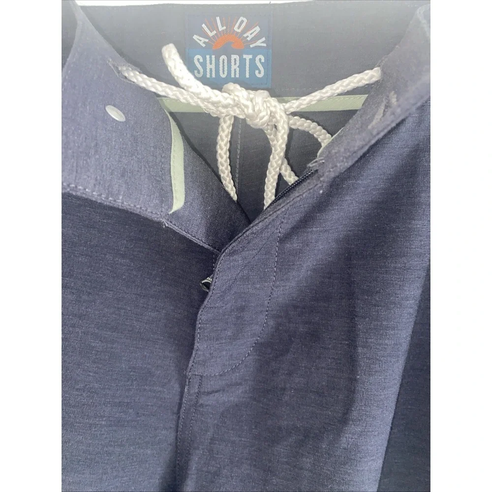 EUC Faherty Shorts Gray All Day Relaxed Drawstring Stretch Lightweight Size 38‎