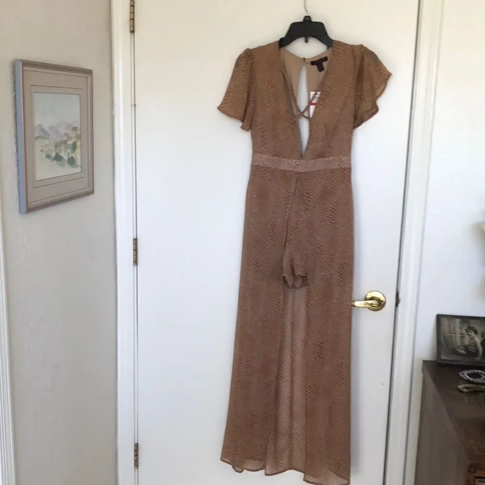 Material Girl Romper Size XS NWT Eel Skin print
