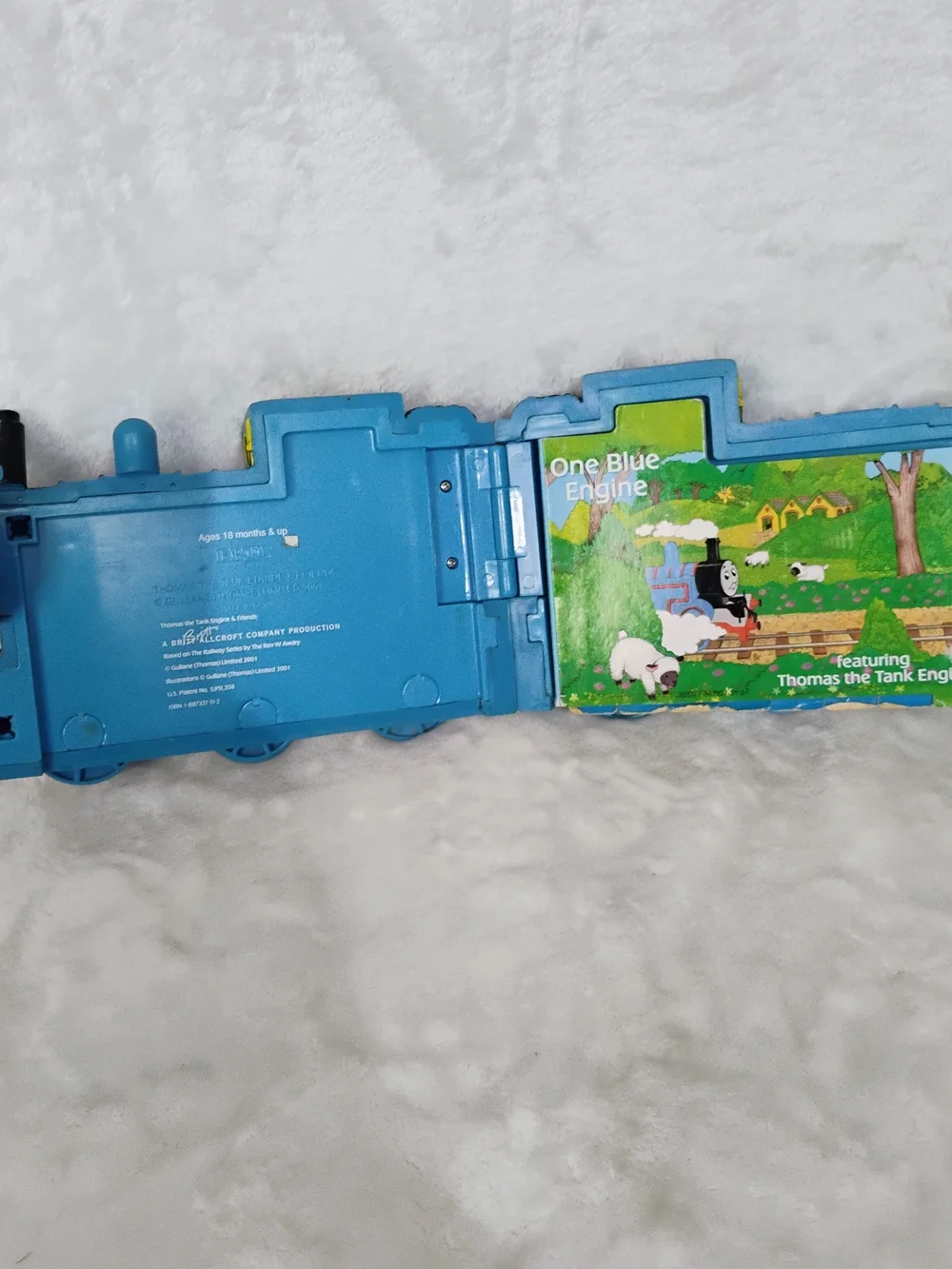 ERTL Thomas the Tank One Blue Engine Preschool Book Bound Train Toy 2001 M