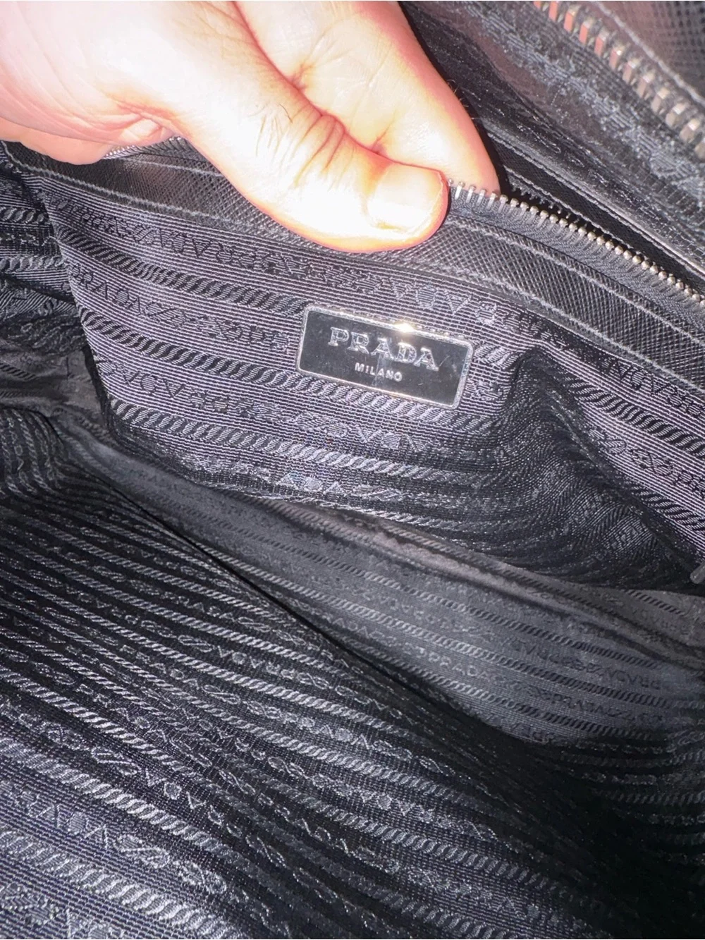 Men's Black Prada Leather Briefcase Travel & Work Bag