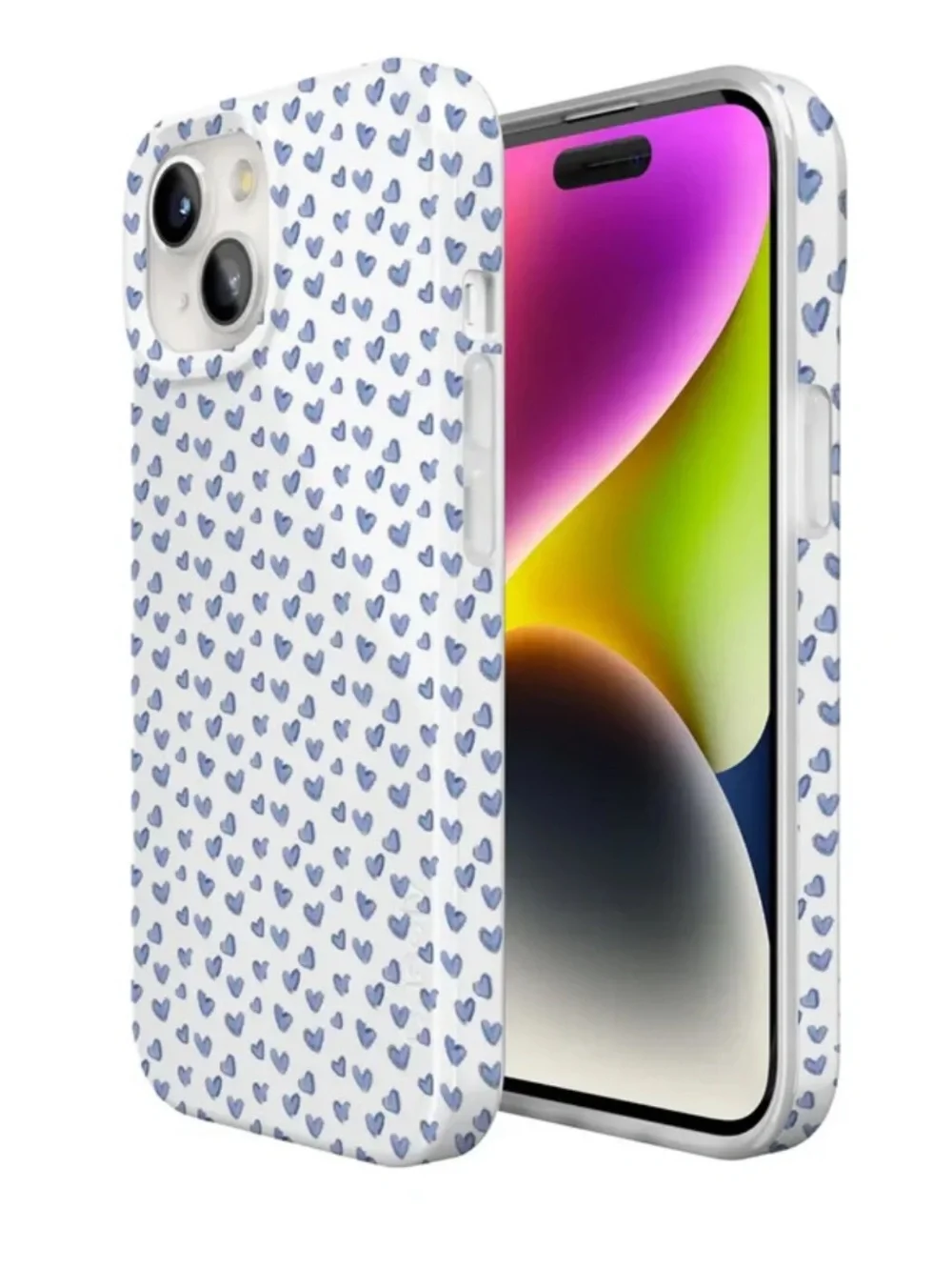Casely Lovebug Blue Hearts Case-iPhone 15 Plus