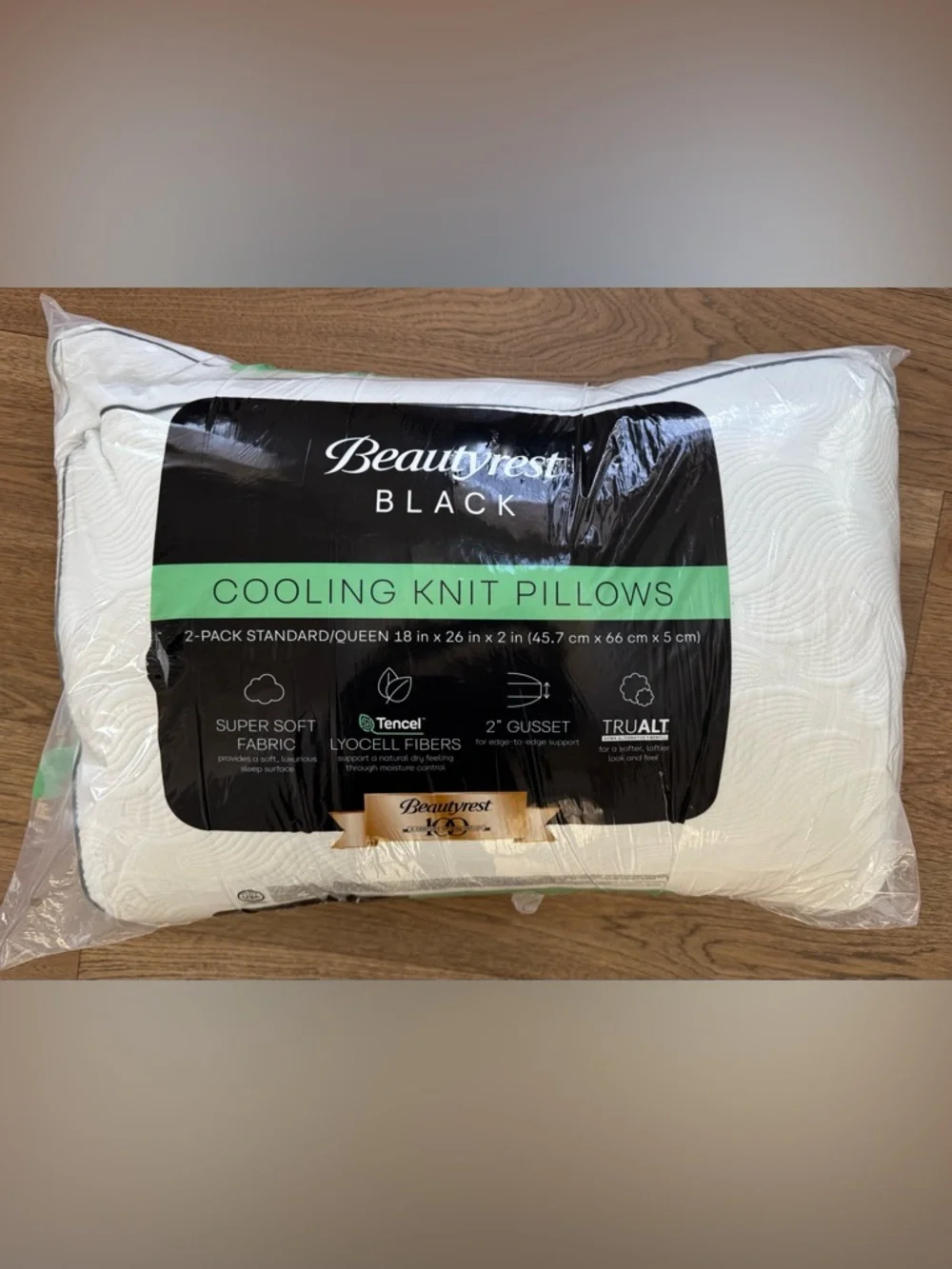 BEAUTYREST BLACK 2pk Luxurious Down Alternative Pillows