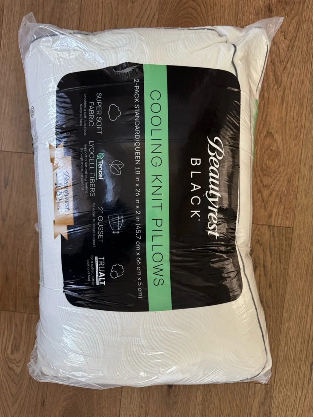 BEAUTYREST BLACK 2pk Luxurious Down Alternative Pillows