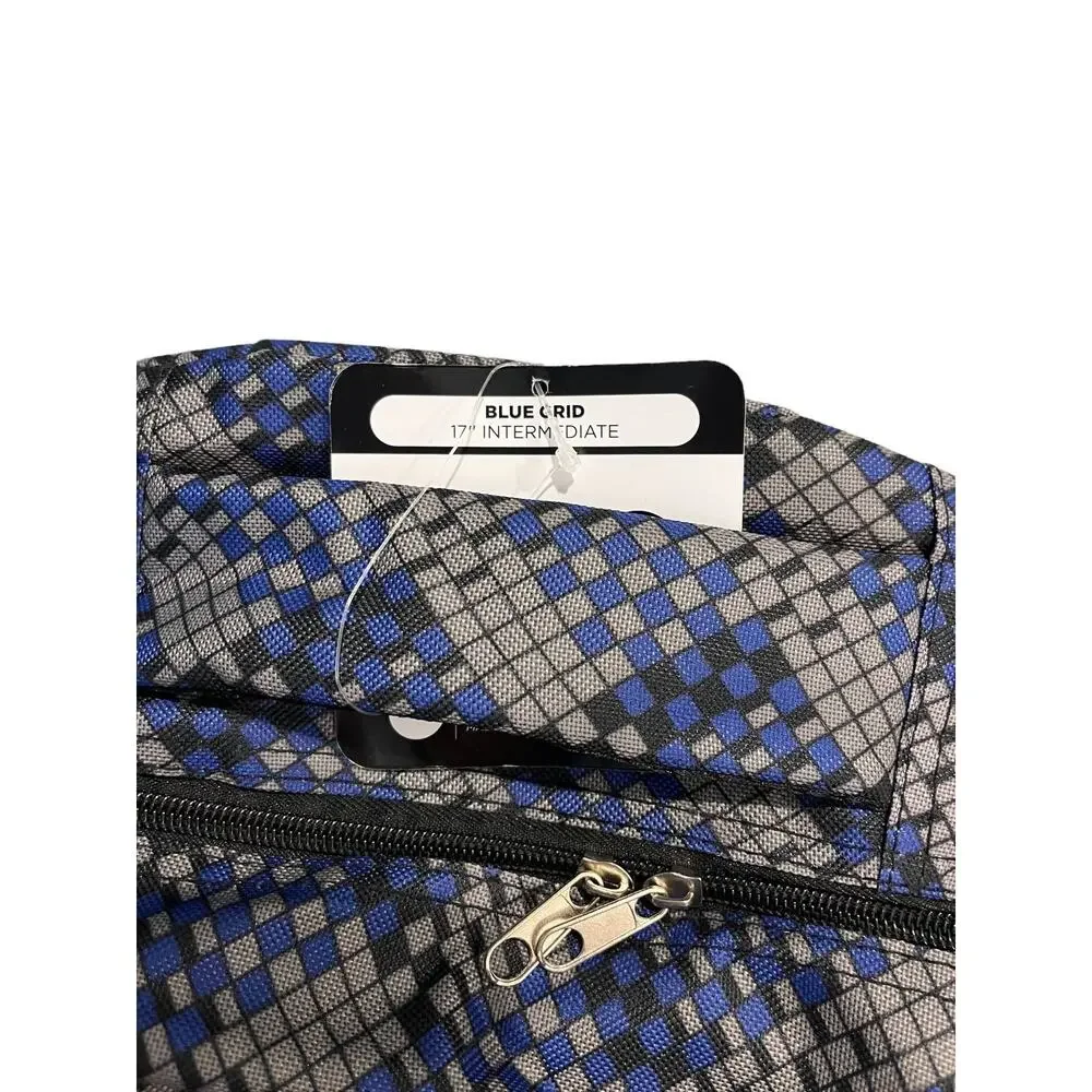NEW 17” Blue Gray BACKPACK Zip Storage Mesh Side Pockets Boys Girls Travel Camp
