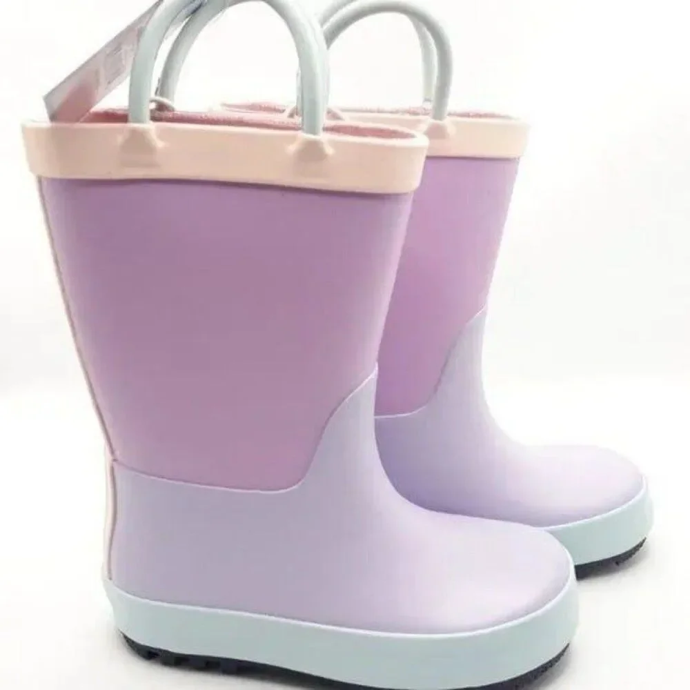 Girls Ali Colorblock Rain Boots ~ Cat and Jack (Purple) 
