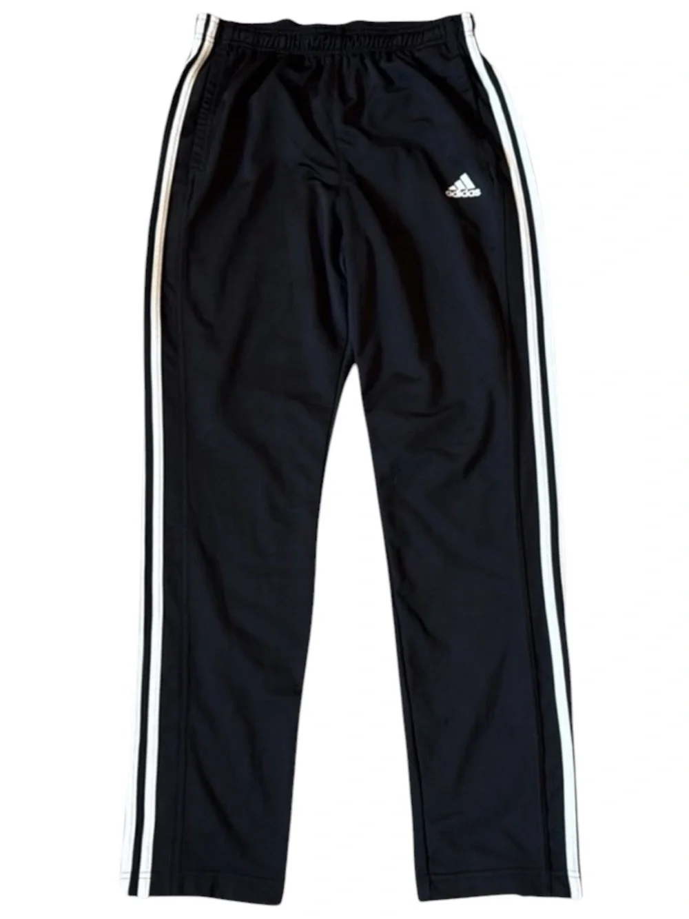 Adidas Tiro Track Pants Black 3 Stripe Ankle Zip Joggers Mens Medium