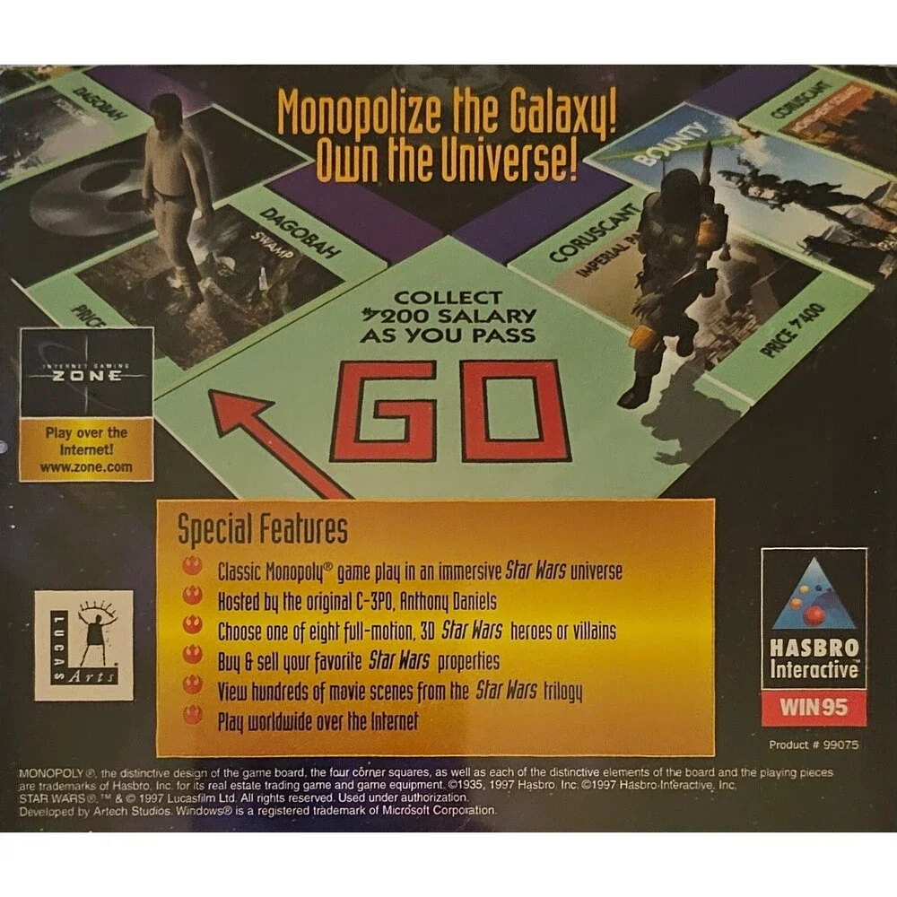 MONOPOLY STAR WARS CD-Rom Edition PC Windows 95 1997