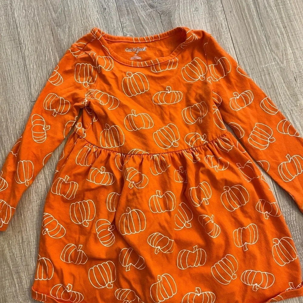 Fall Pumpkin Dress Cat and Jack 4t
