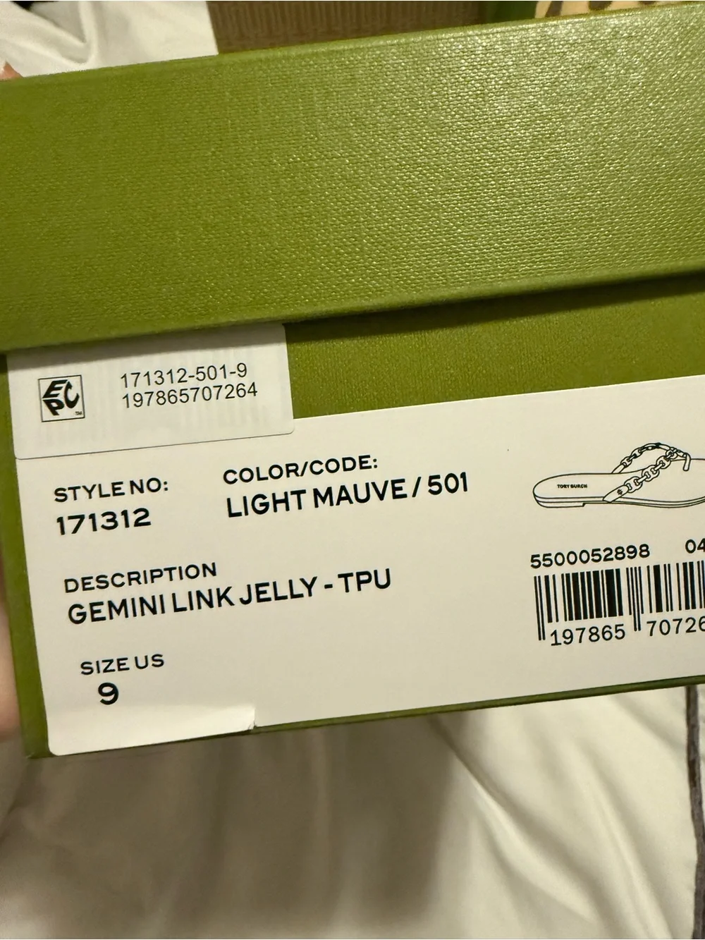 New Tory Burch Pink Gemini Chain-Link Jelly Flip Flops Light Mauve 9
