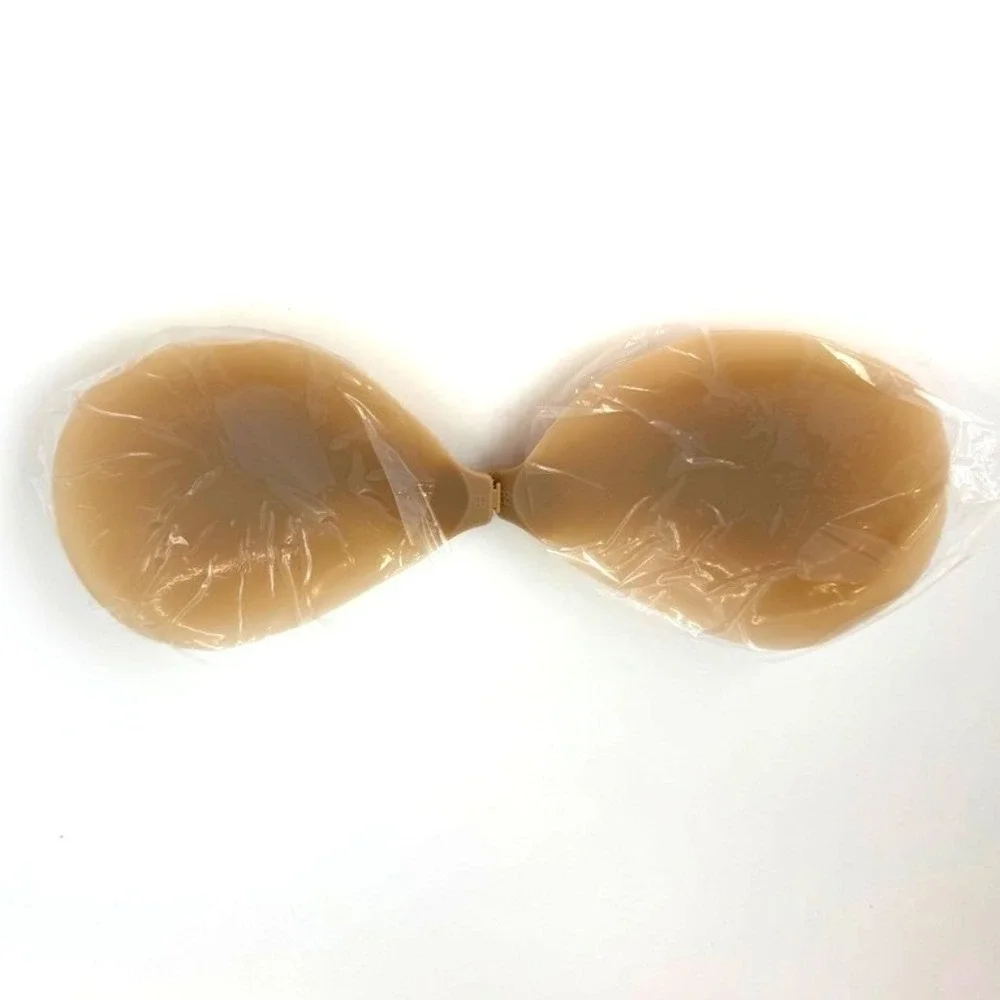 BOOMBA Invisibra Beige Size B Ultra-Thin Silicone Adhesive Strapless Backless