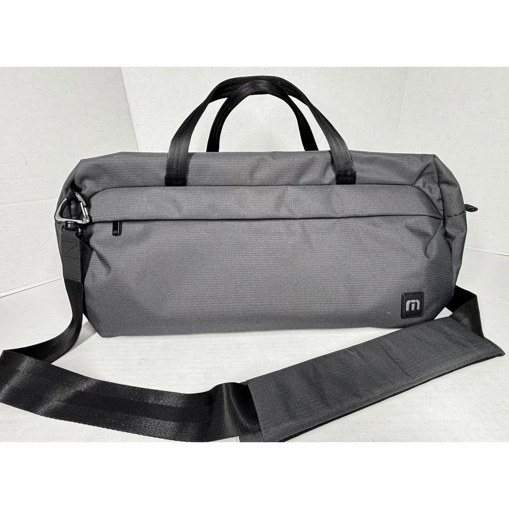 Travis Mathew Lateral Duffel Bag Graphite‎ Gray Weekender Travel J.P. Morgan