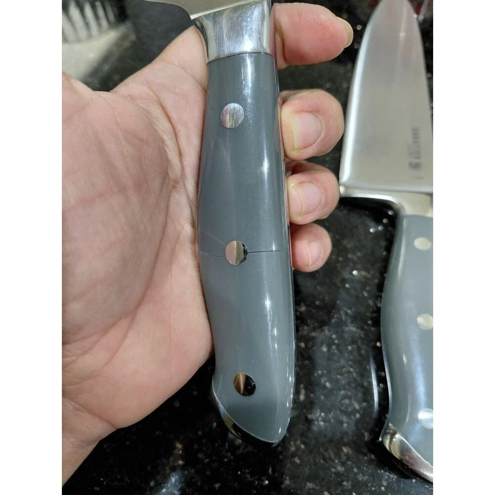 Set Of 6 Sabatier Knives Gray Rivet Handles 21D890