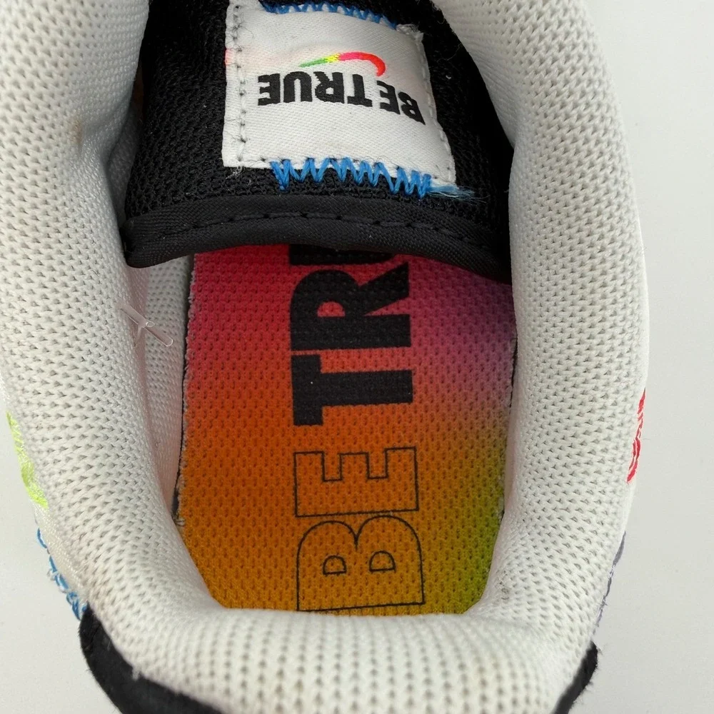 Nike Cortez Be True Rainbow Swoosh White Retro Y2K Sneakers Youth 2.5Y