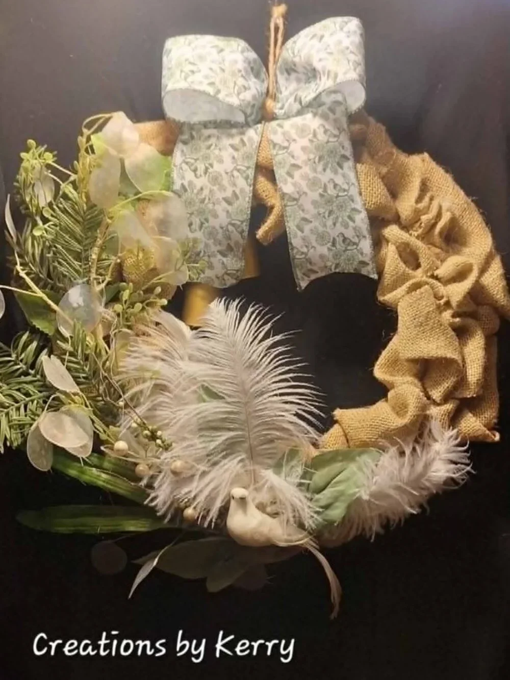 Handmade burlap wreath