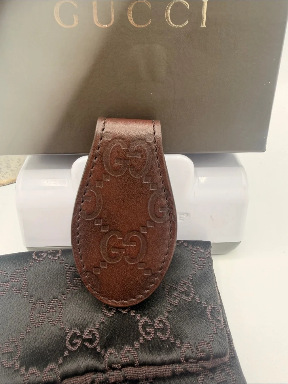 Gucci leather money