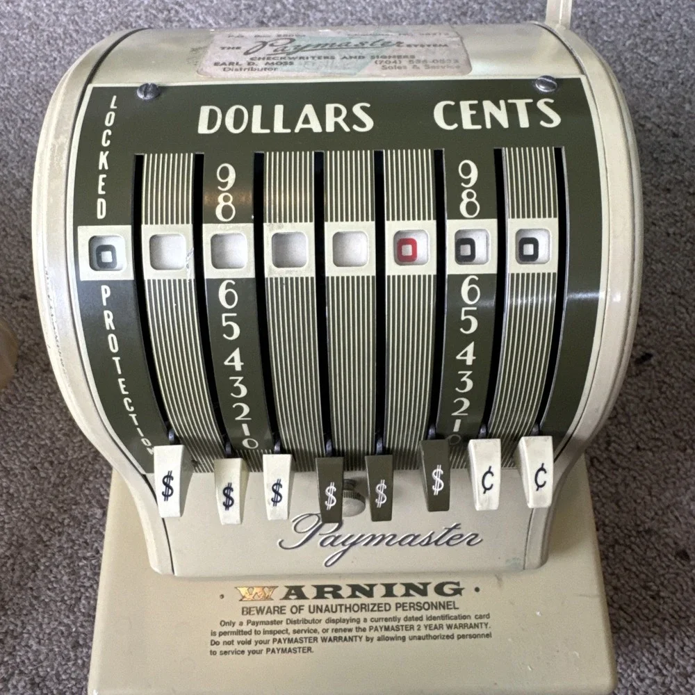 N/A vintage paymaster