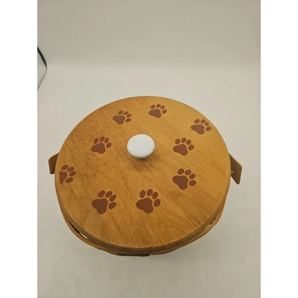 Peterboro Basket Company USA Paw Print Ice Bucket Treat Holder‎