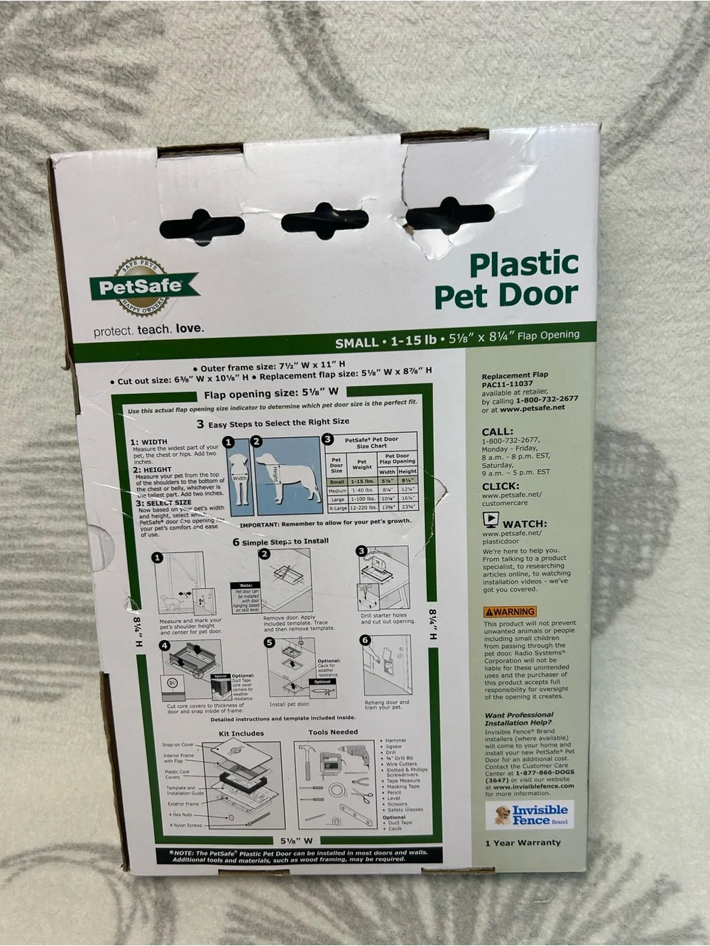 PetSafe Plastic Pet Door White PPA00-10958 Small 1-15 LB New In Box from Lowe’s