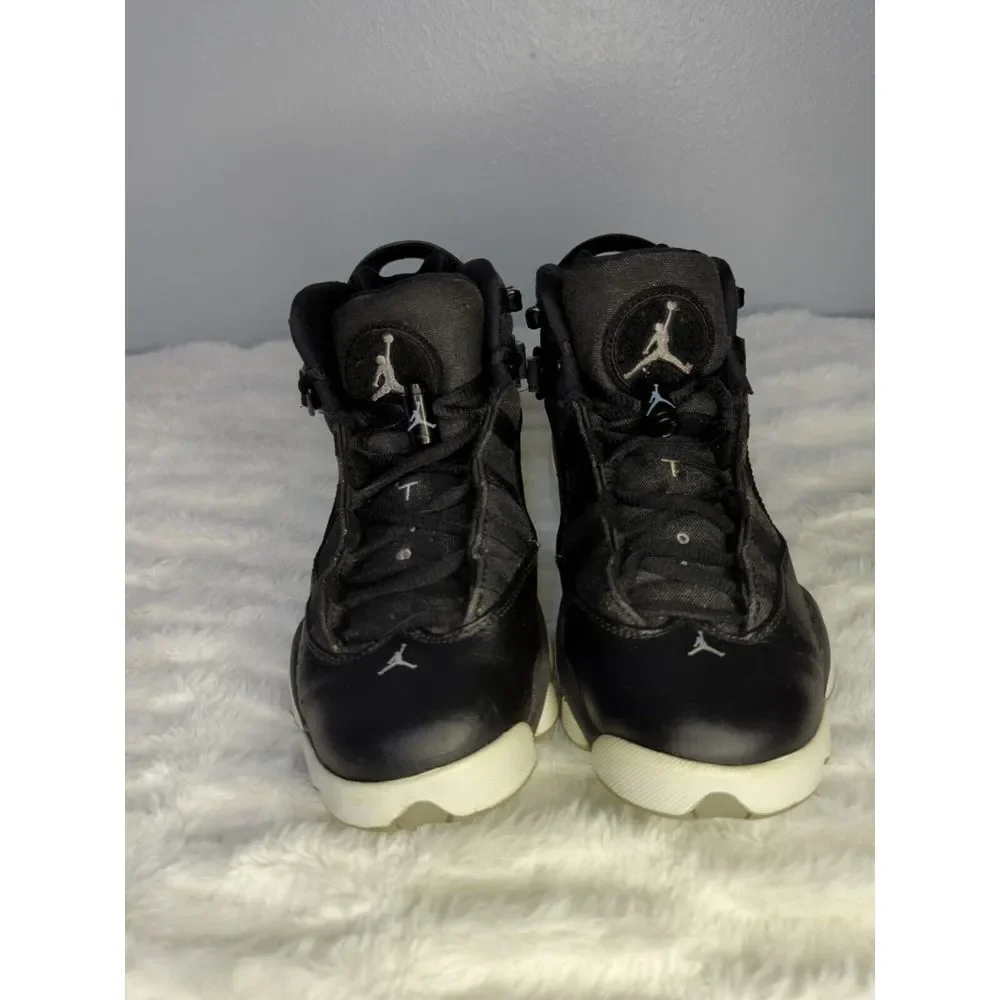 Nike Jordan Jr‎ 6 Rings Sneakers Black/Matte Silver-White 323419-021. Size 6.5Y