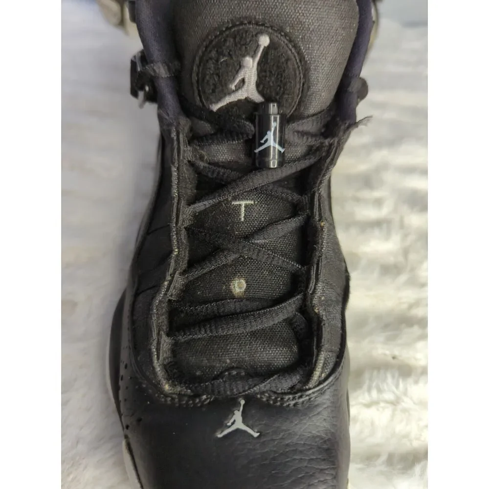 Nike Jordan Jr‎ 6 Rings Sneakers Black/Matte Silver-White 323419-021. Size 6.5Y