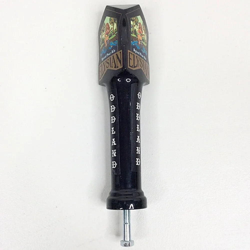Elysian Spiced Pear Ale Oddland Beer Tap Handle Seattle Washington Wood 10