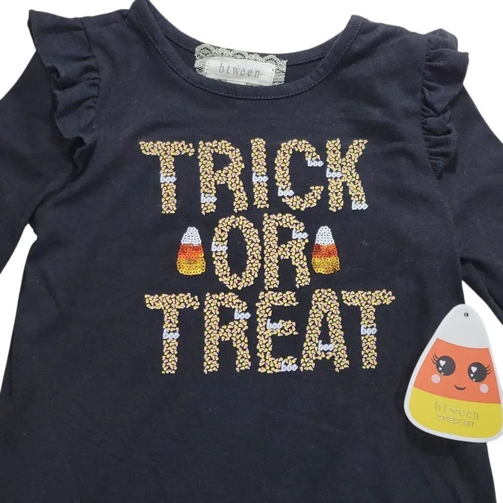 BTween Trick Or Treat Halloween Outfit Girls Size 4‎ Candy Corn Headband Holiday