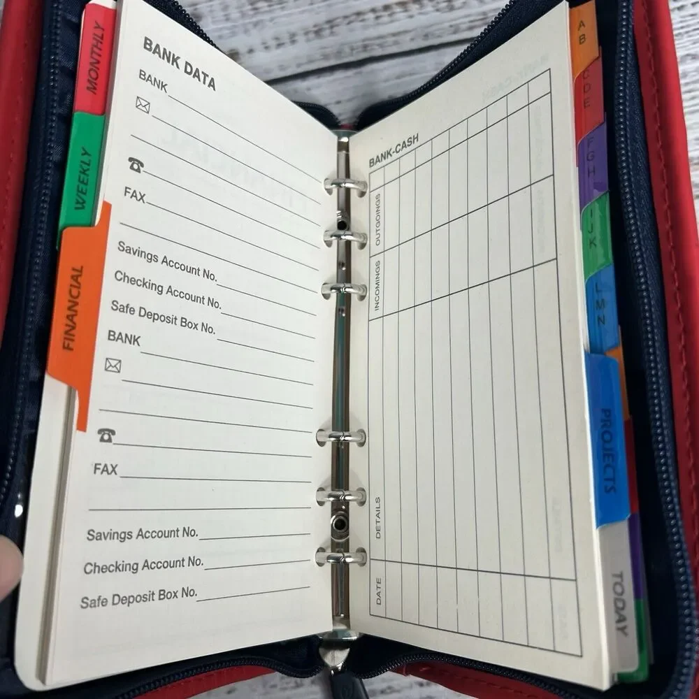 Vintage Mickey Mouse Zip Around Planner Disney Personal Size 90s Y2K‎