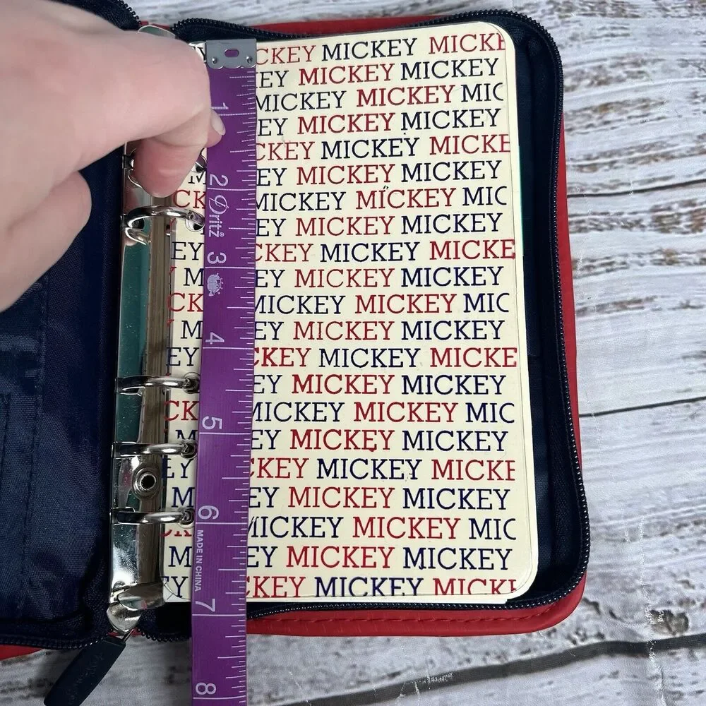 Vintage Mickey Mouse Zip Around Planner Disney Personal Size 90s Y2K‎