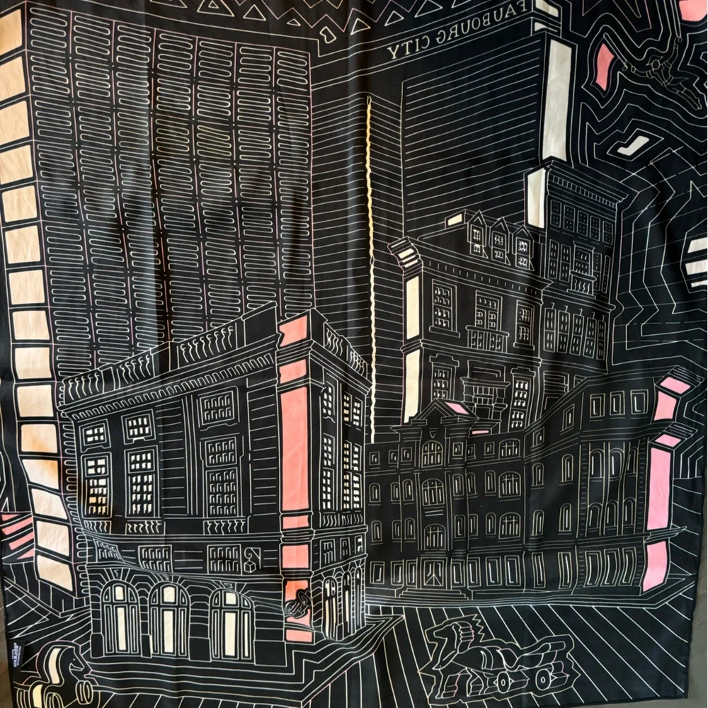Architectural Print Scarf silk scarf