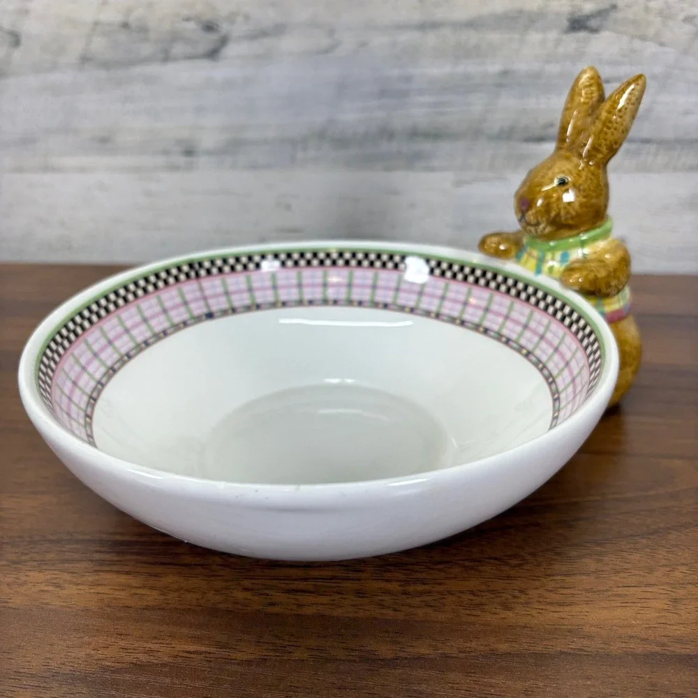 Debbie‎ Mumm Sakura Spring is in the Air Bunny Nibbler Bowl 1990's
