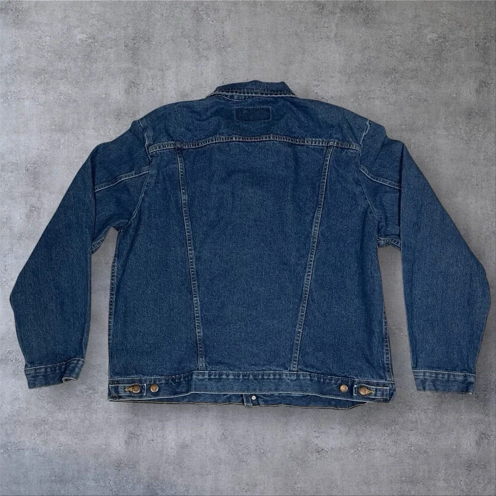 Wrangler Denim Trucker Jacket Mens XL Unlined‎ Western Rodeo Ranch Rodeo