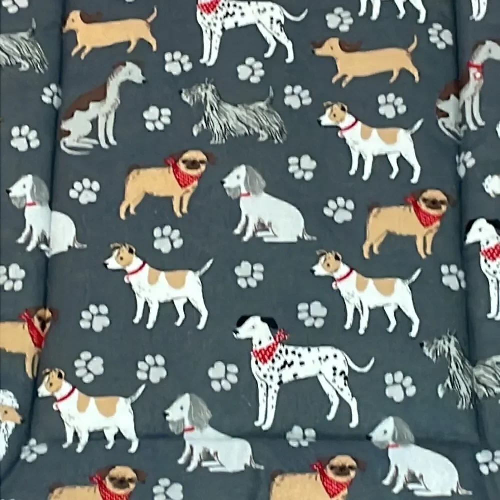 Dog Mat/Bed, Grey Dog Breeds, 18 x 24