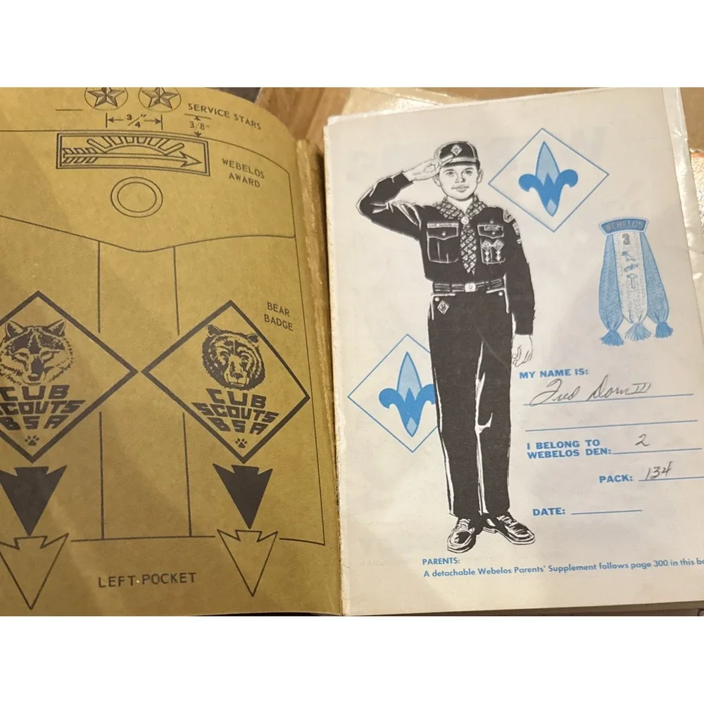 Vintage Book, Webelos Scout Book- B.S.A. 1969, Good Condition, Selling As‎ Is