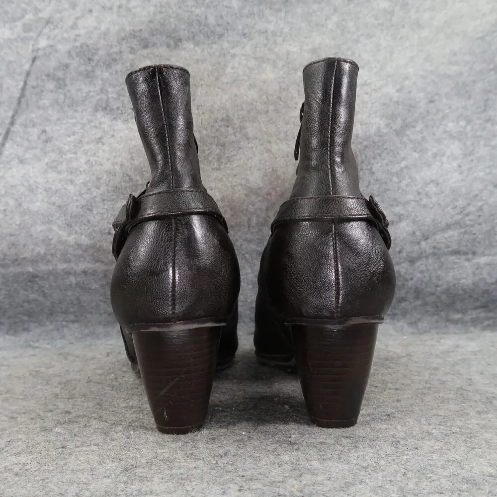 Spring Step Shoes Womens 39 Patrizia Bootie Block Heel Slouchy Leather Fashion