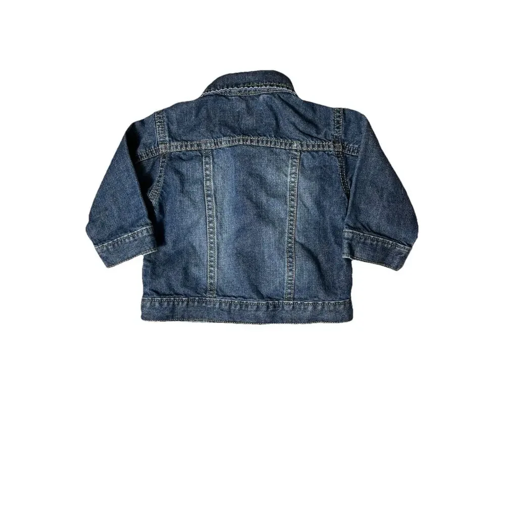 Children's Place Baby Denim Trucker Jacket 9–12 Months Blue Jean‎ Button Front