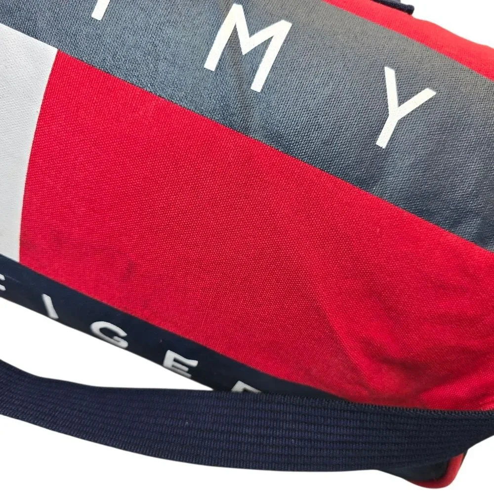 Vintage 90’s Tommy Hilfiger Big Flag Spell Out Duffel Bag Travel Gym