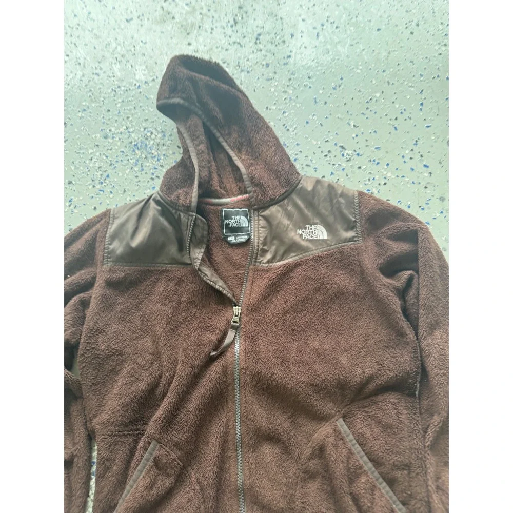 The North‎ Face Fleece Hoodie Full Zip Jacket Brown Girls L/G