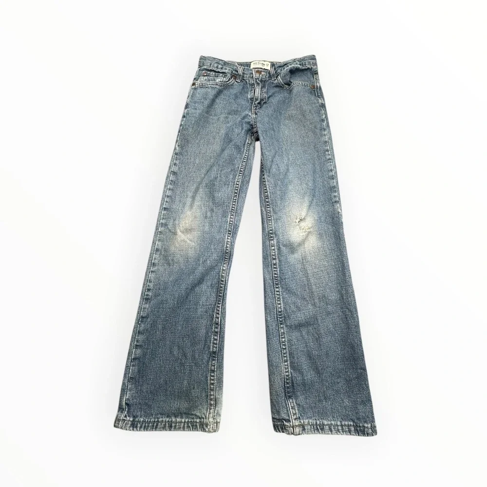 Urban Pipeline Jeans Boy 12 Blue Medium Wash Straight Leg Distressed Denim Pants