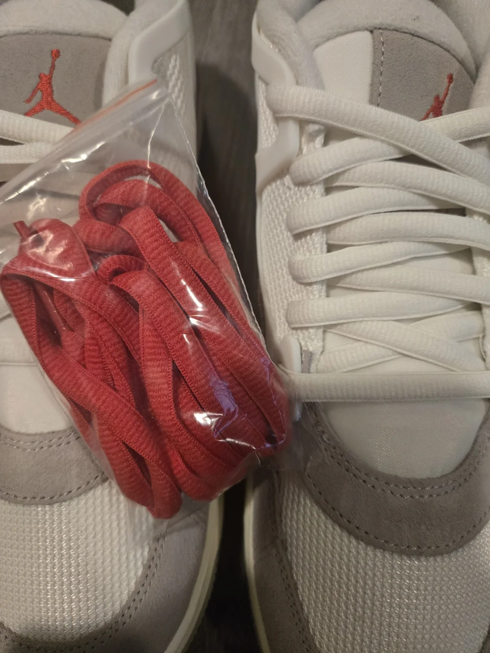 Air Jordan 4 RM Sail/Fire Red/Grey Men's 13 HF6126 100. New