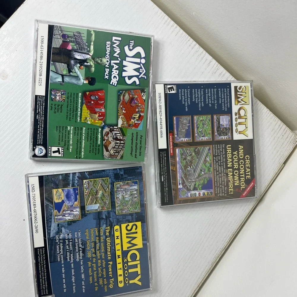 Vintage The Sims PC Game Lot (2000) + Expansion Packs Livin Large & Vacation”