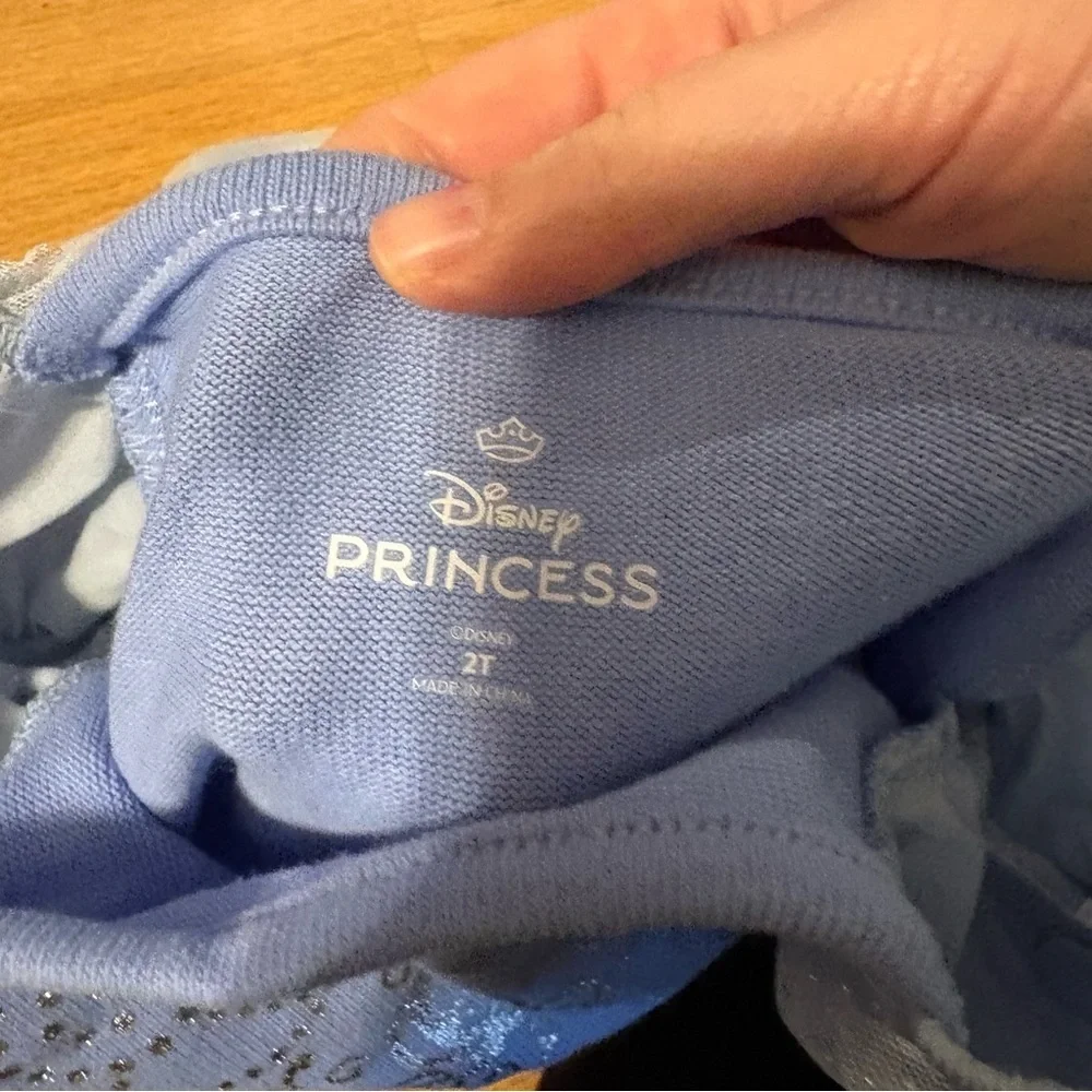 Disney Cinderella Tulle Princess Dress Kids NEW 2T 3T 4T 5T Blue Puff Sleeve