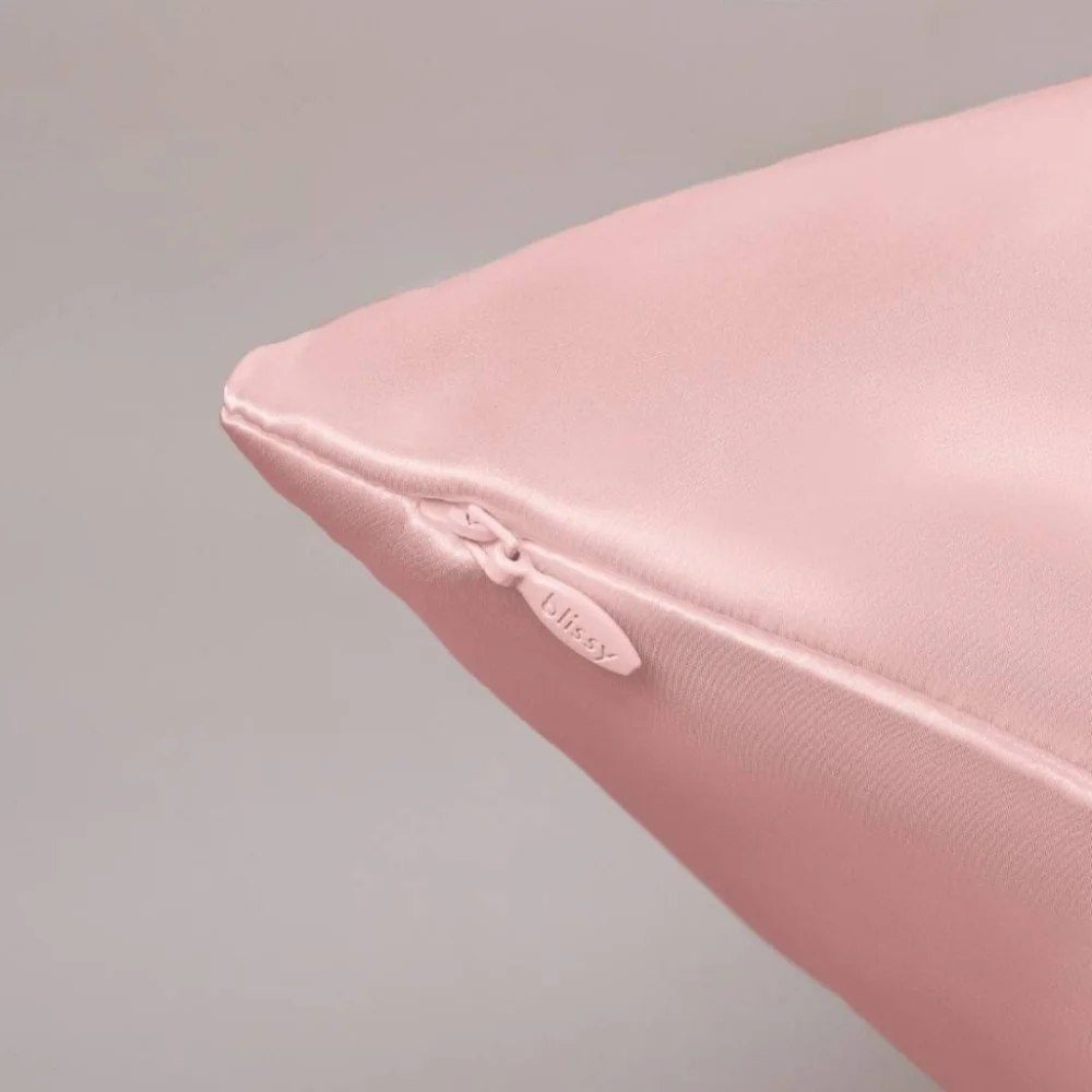 NWT Blissy Mulberry Silk Pillowcase, Blush Pink, Standard/Queen or King Size
