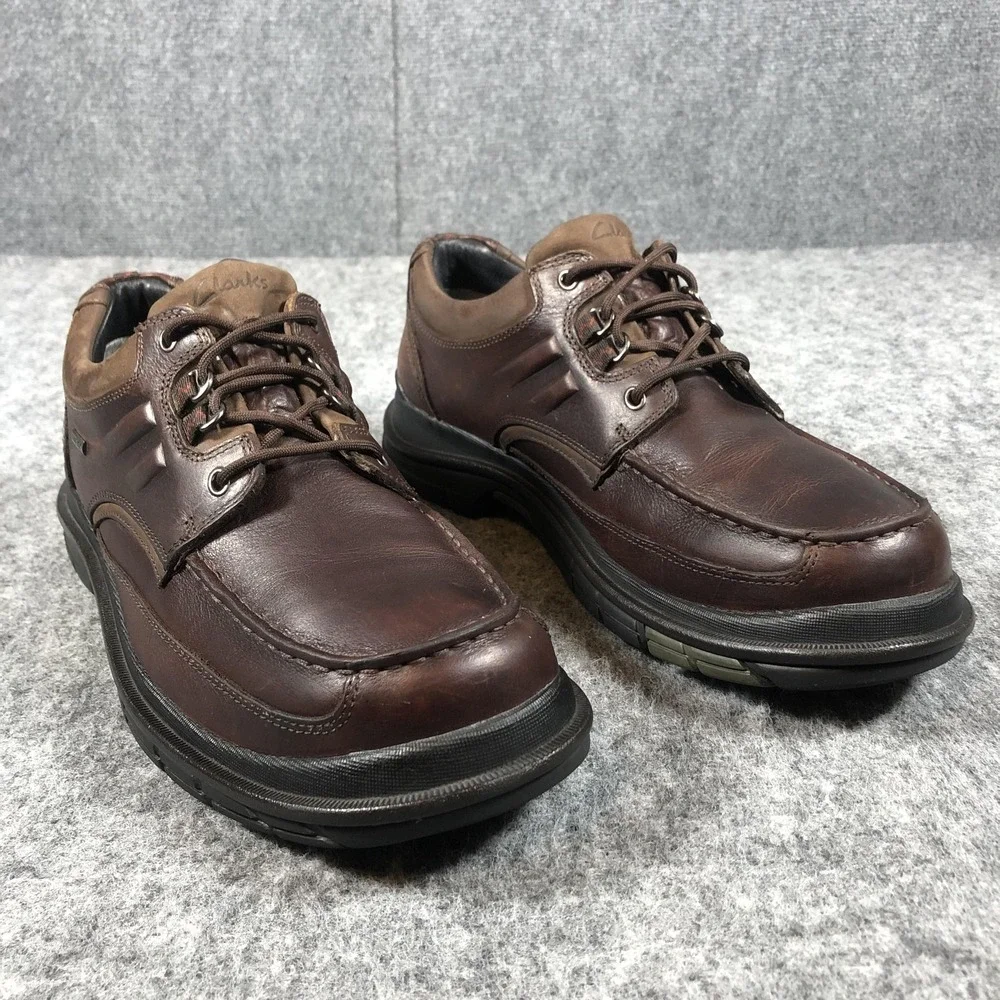 Clarks‎ Gore-Tex Waterproof Shoes Mens 11 M Brown Leather Lace Up Comfort Casual