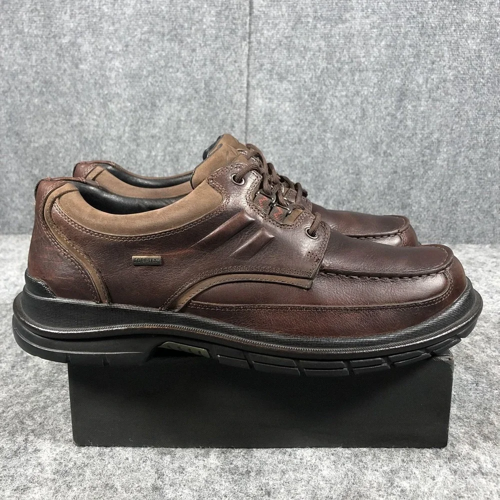Clarks‎ Gore-Tex Waterproof Shoes Mens 11 M Brown Leather Lace Up Comfort Casual