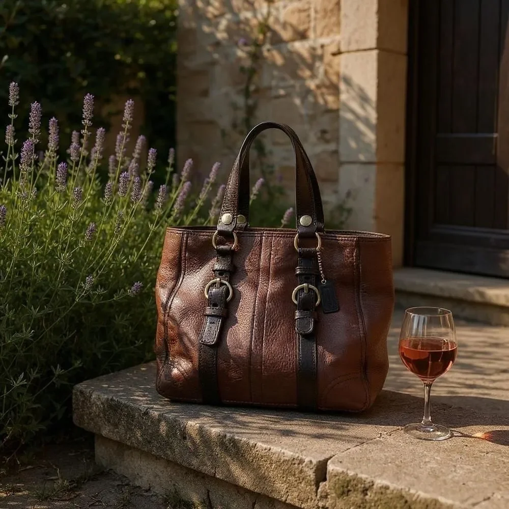 Coach Brown Pebbled Leather Purse
