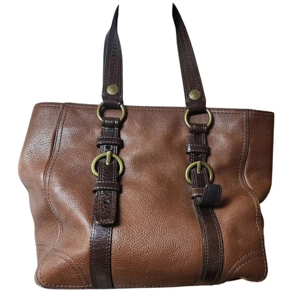 Coach Brown Pebbled Leather Purse
