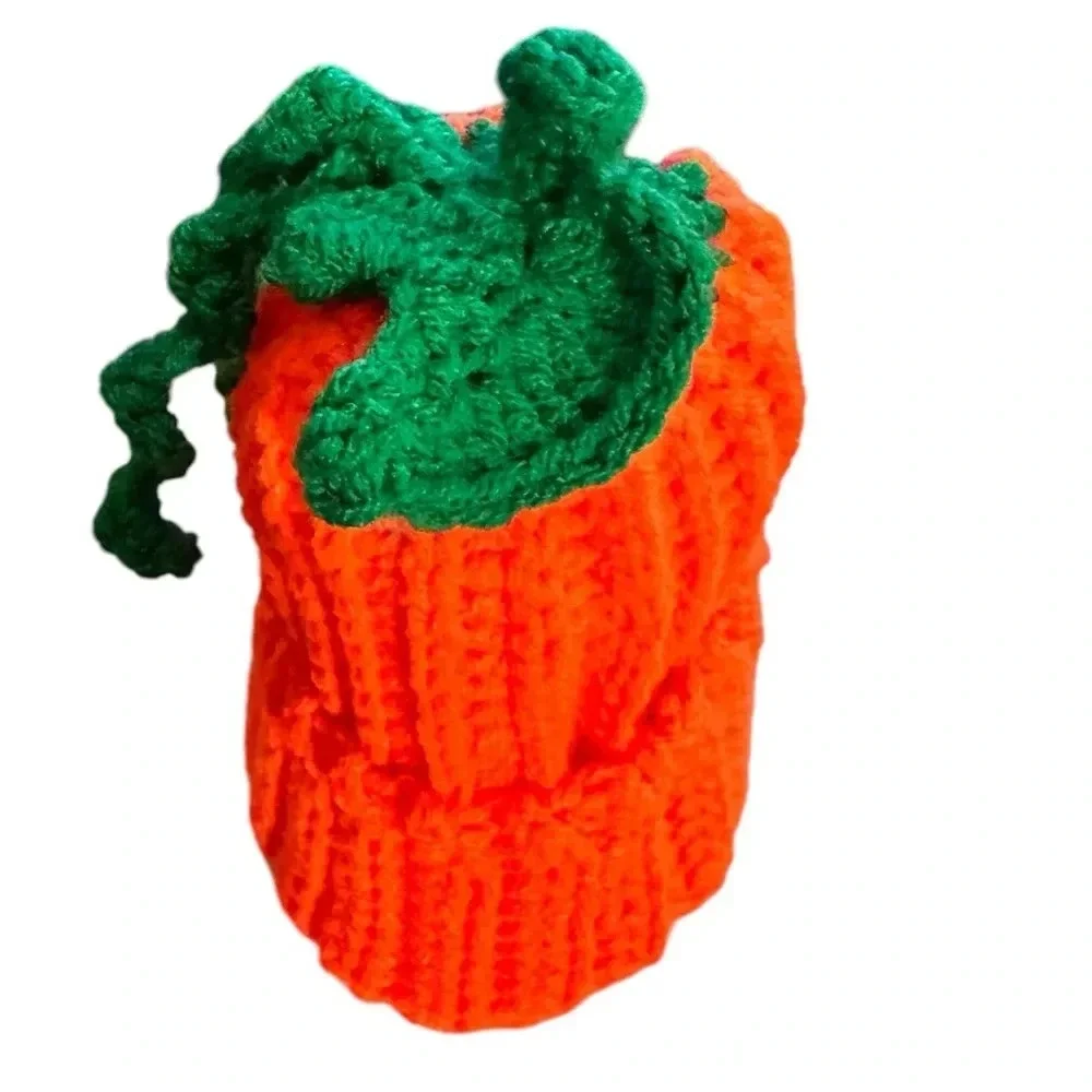 Super Cute Crochet Bohemian Pumpkin Hat Infant Child Size 3-6 mos